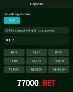 deposits 77000 BET